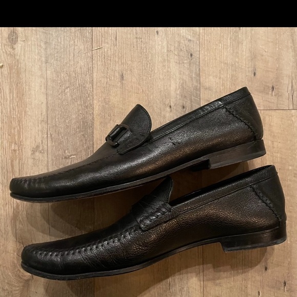 Santoni Mens Soft Italian Leather Loafers - Picture 9 of 11